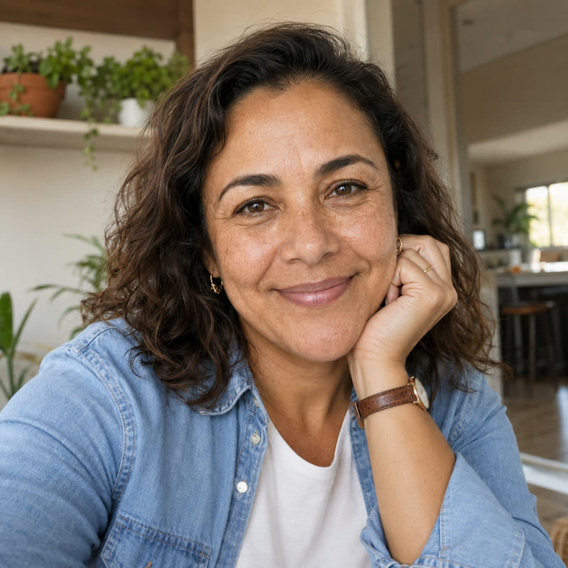 Patricia, personagem virtual de 42 anos do casting da Criando com IA.