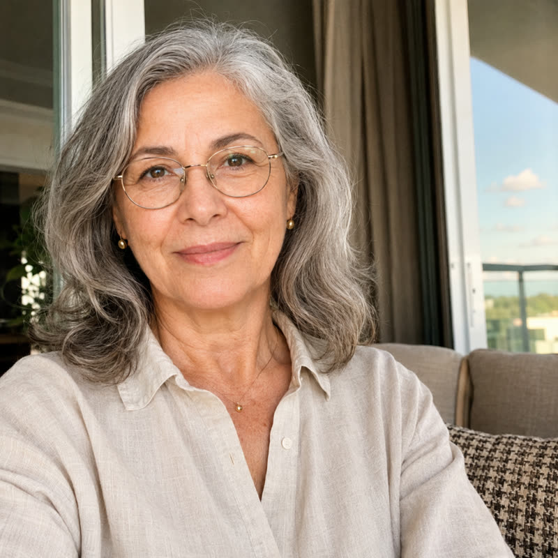 Márcia, personagem virtual de 55 anos do casting da Criando com IA.