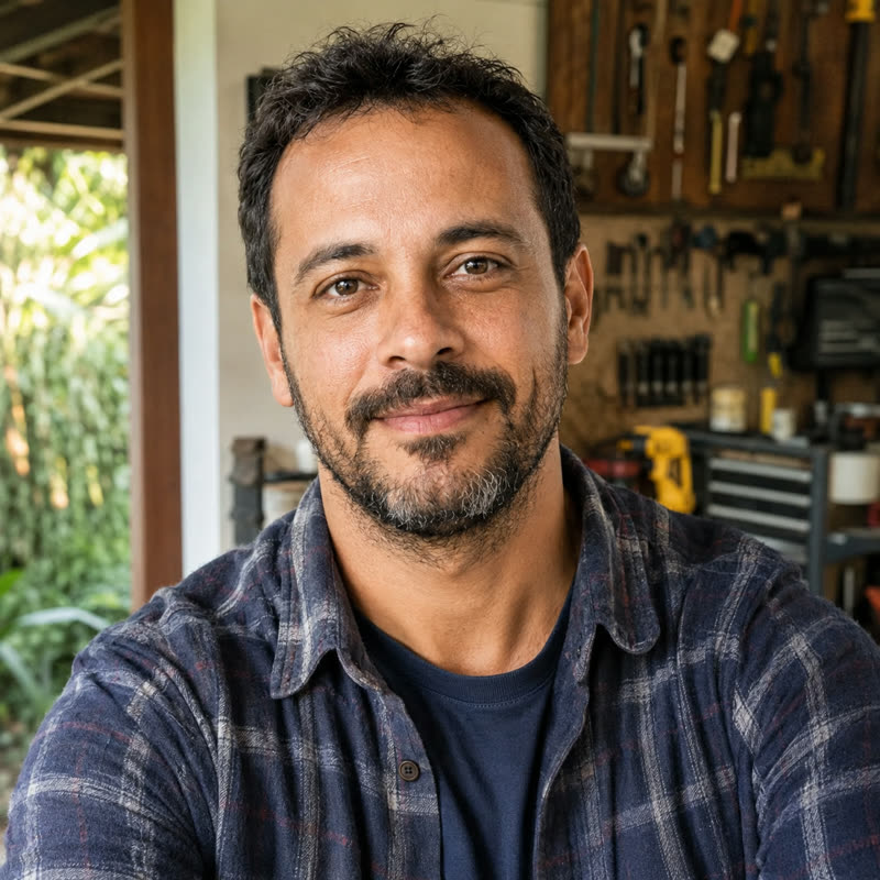 Ricardo, personagem virtual de 38 anos do casting da Criando com IA.