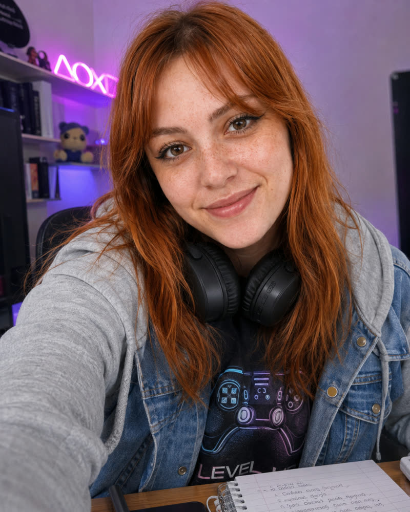Jéssica, personagem virtual de 22 anos do casting da Criando com IA.