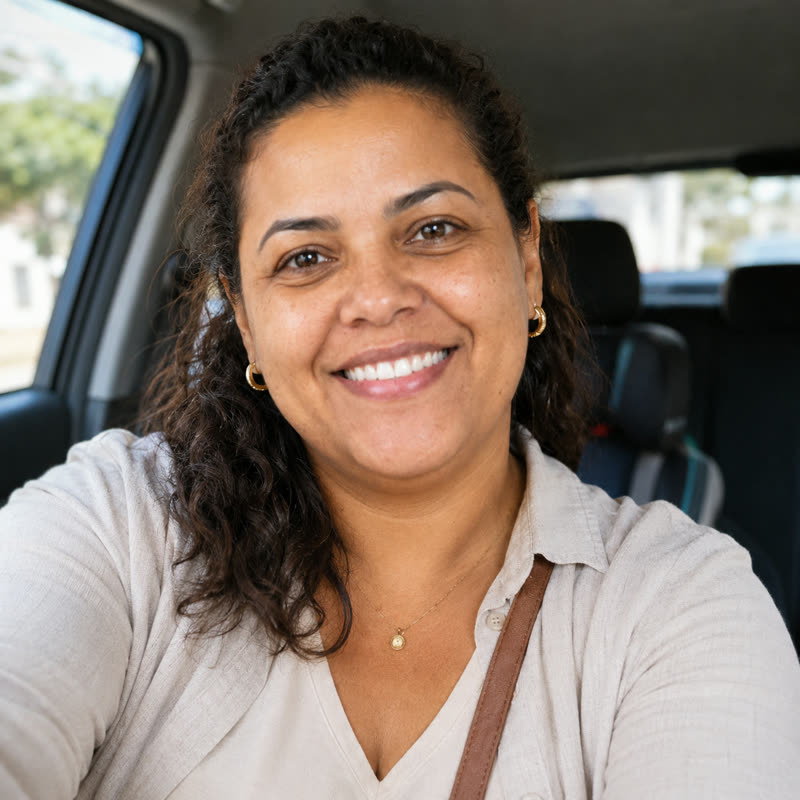 Bruna, personagem virtual de 35 anos do casting da Criando com IA.