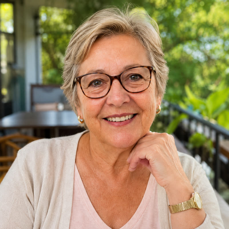Helena, personagem virtual de 68 anos do casting da Criando com IA.