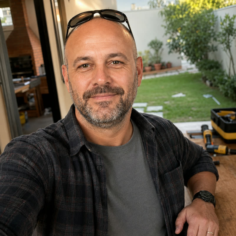 Mateus, personagem virtual de 45 anos do casting da Criando com IA.